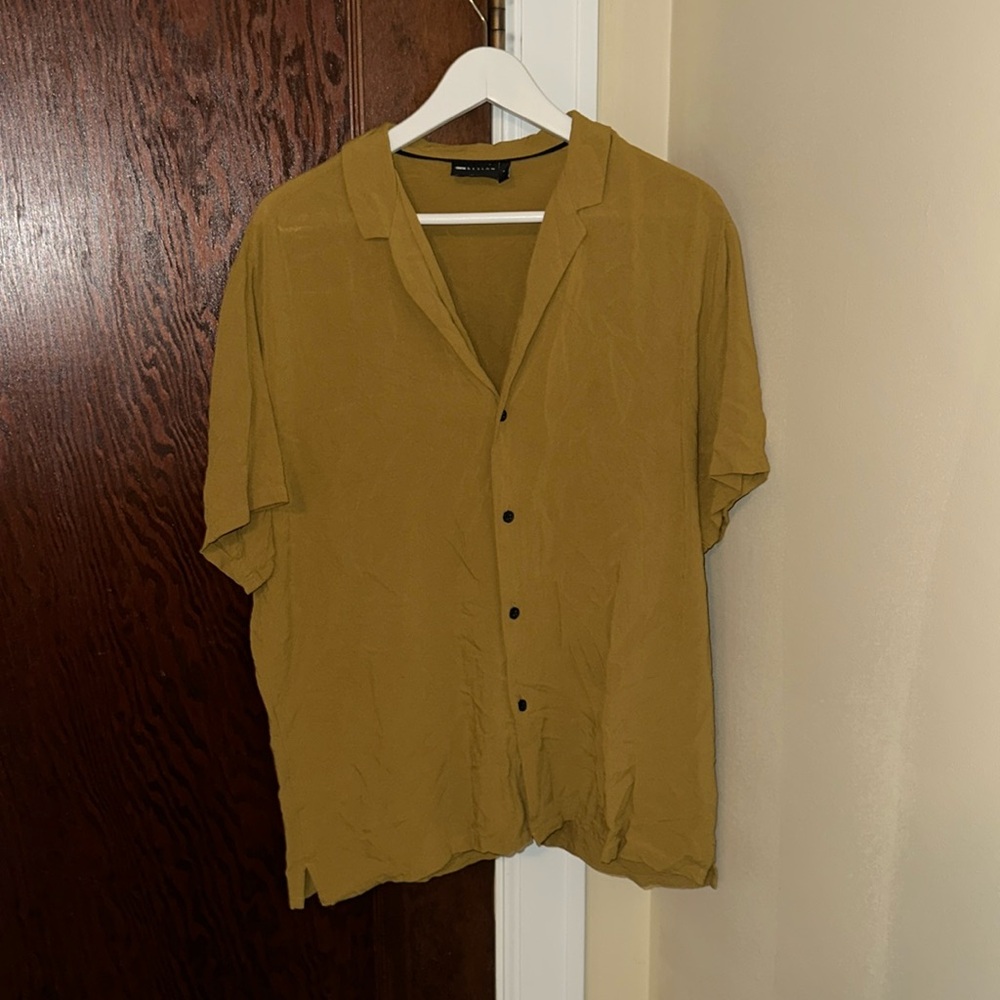 ASOS Viscose Yellow Buttonup